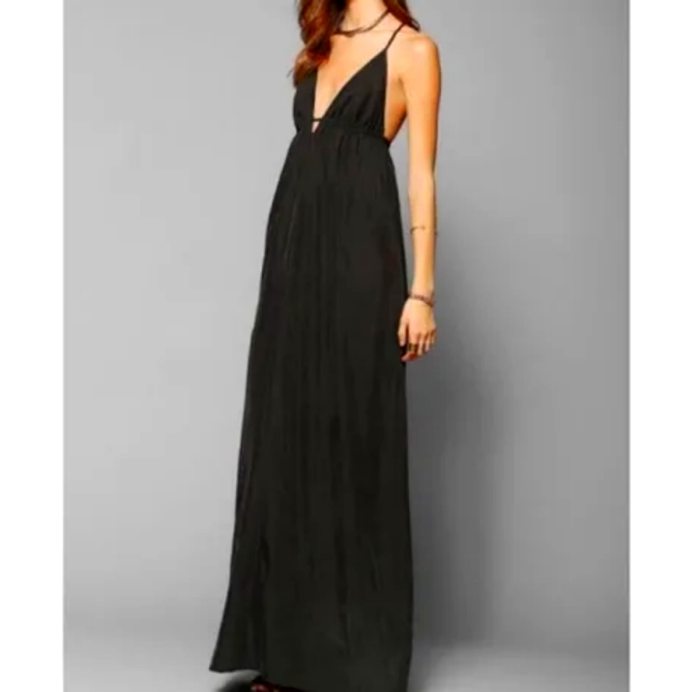 Silence + Noise Soft Black Maxi Dress
